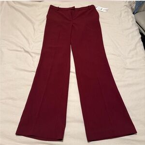 Zara Burgundy Wide Leg Pants
